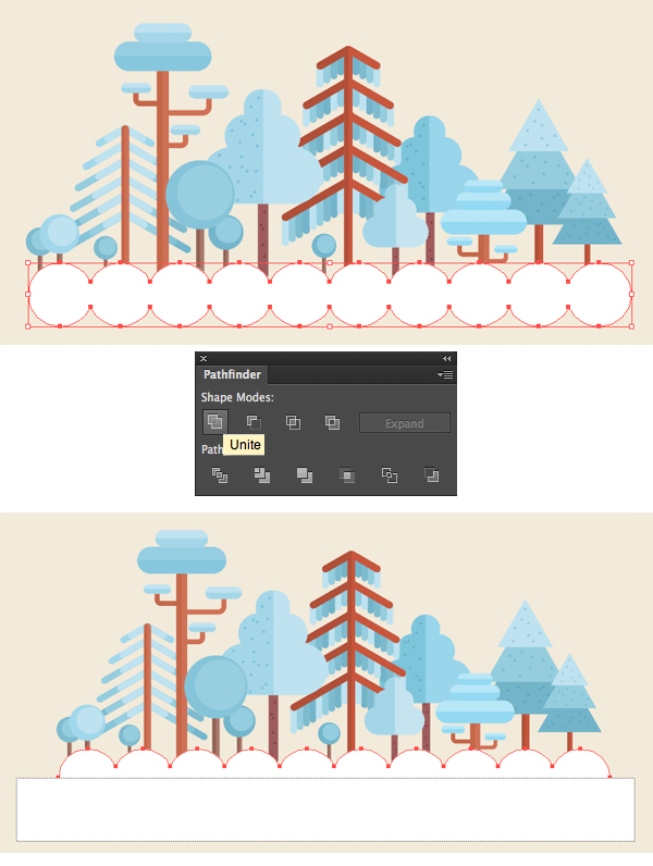 AI绘制冬季下雪场景插画操作实例