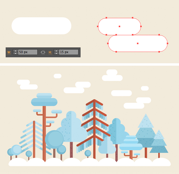 AI制作漂亮的冬季场景插画教程