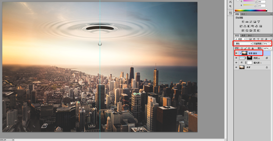 PS制作人物降落城市的科幻画面教程