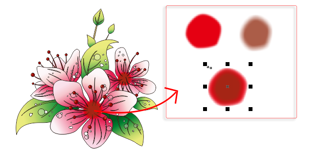 CorelDRAW绘制写实桃花