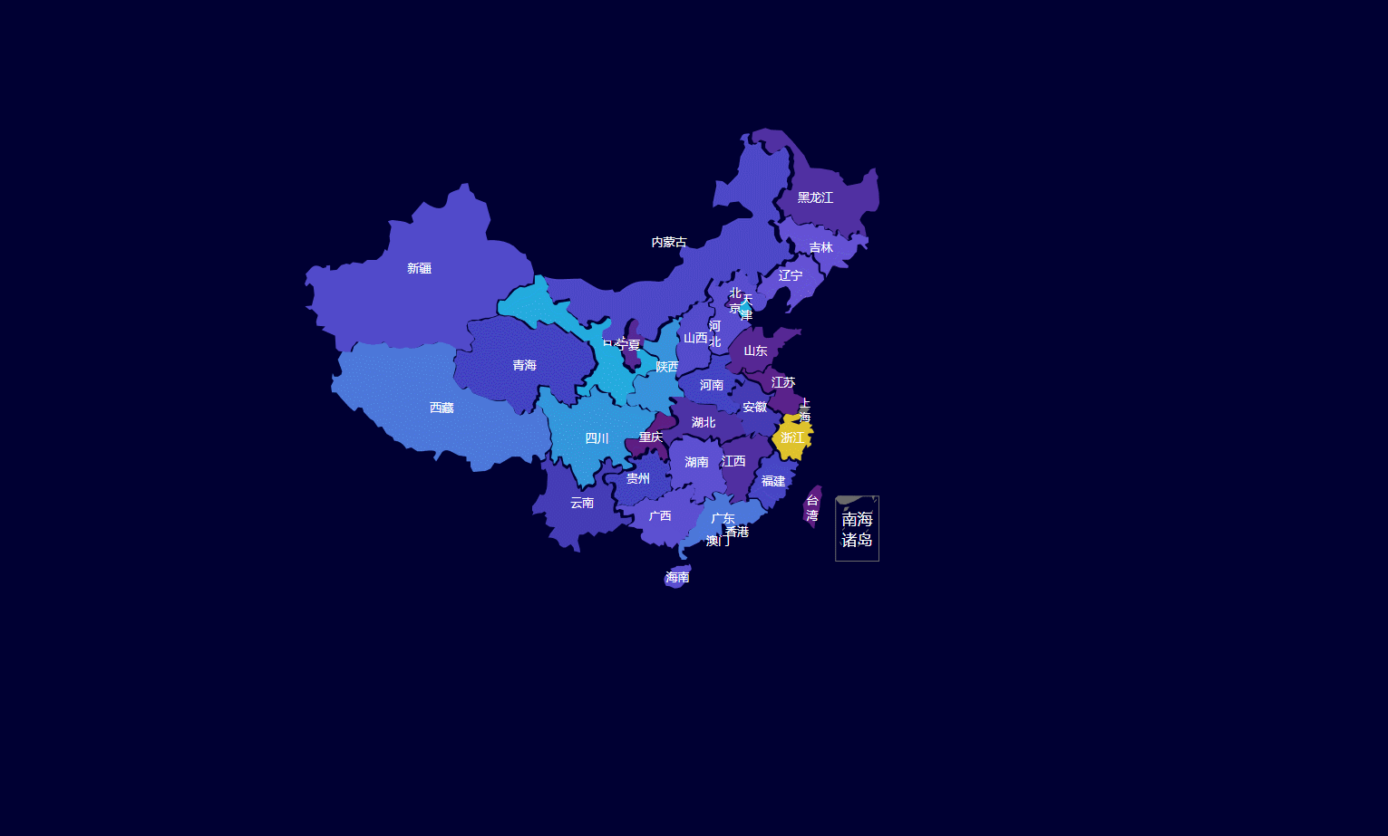 Axure可视化中国地图下钻交互设计